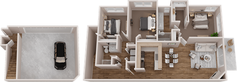 3 bed 2 bath 1288 square feet at BELLA SONOMA, Fife